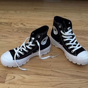 Converse Women's Black and White High-Top Sneakers
